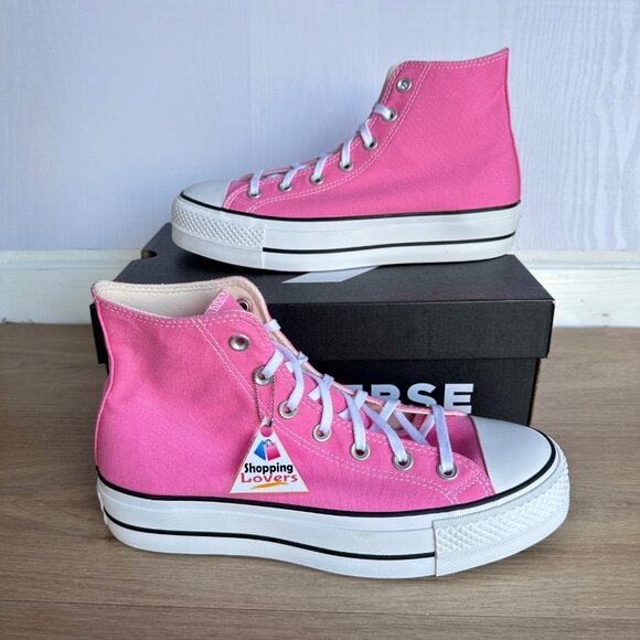 ⭐Chuck Taylor Lift Platform Hi Canvas Size 9 Women's shoes Sneakers Pink A08216F